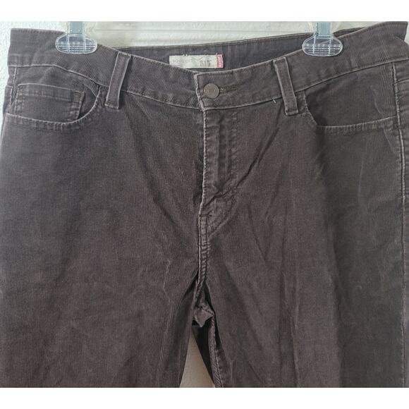 Levi's 515 Brown Corduroy Bootcut Flat Front Pants 14P Lightweight Soft Stretch - Picture 6 of 6